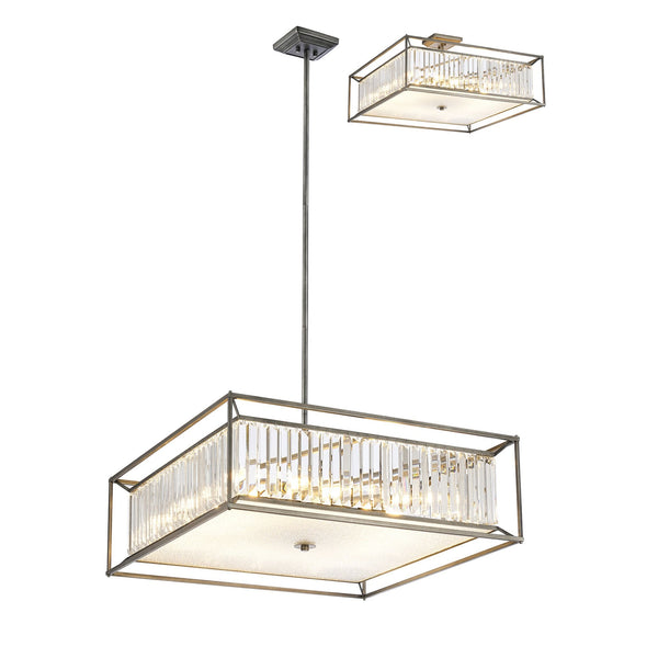 Ashbury Large Pendant or Semi Flush Light in Pewter