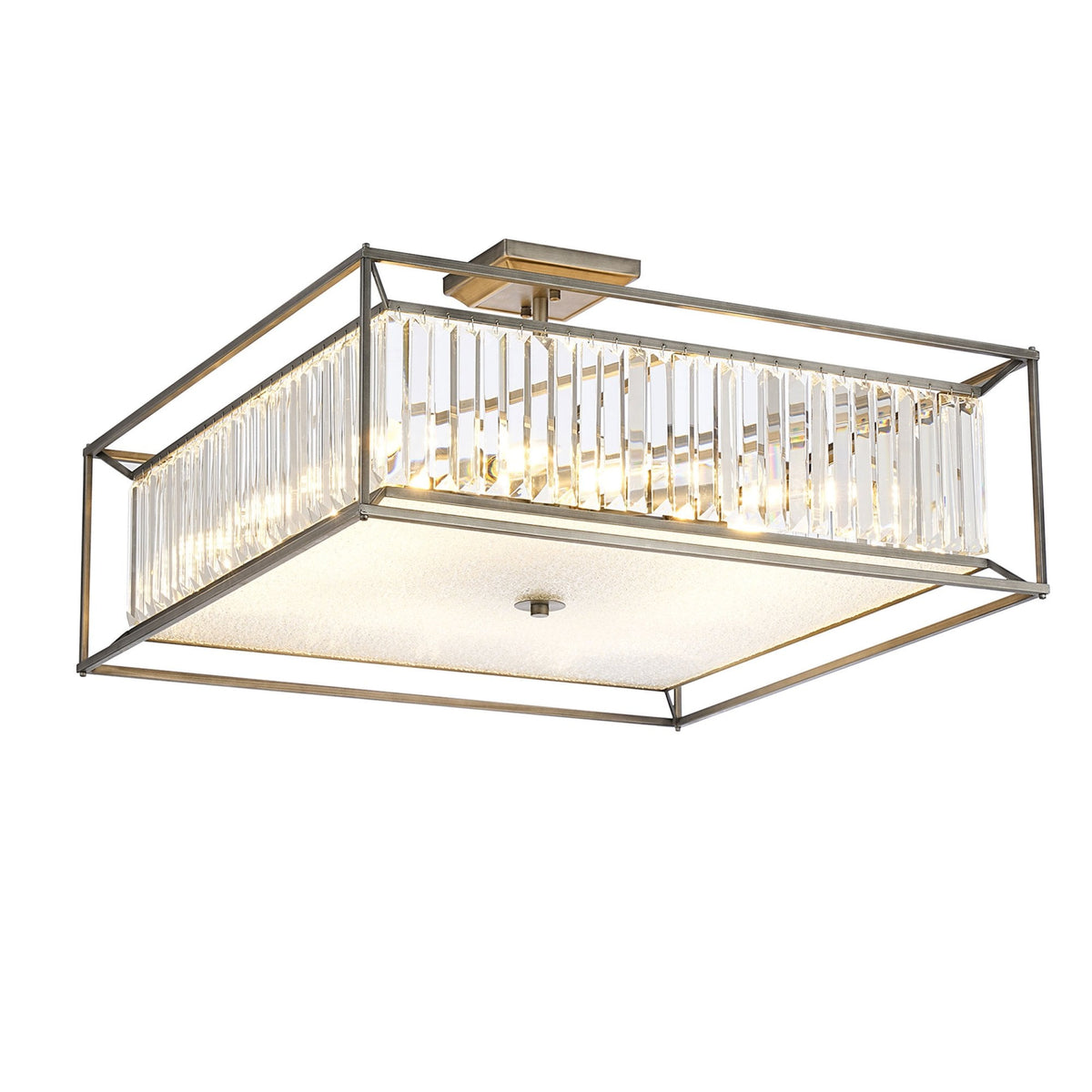 Ashbury Large Pendant or Semi Flush Light in Pewter