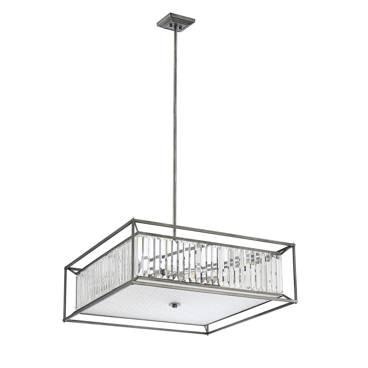 Ashbury Large Pendant or Semi Flush Light in Pewter
