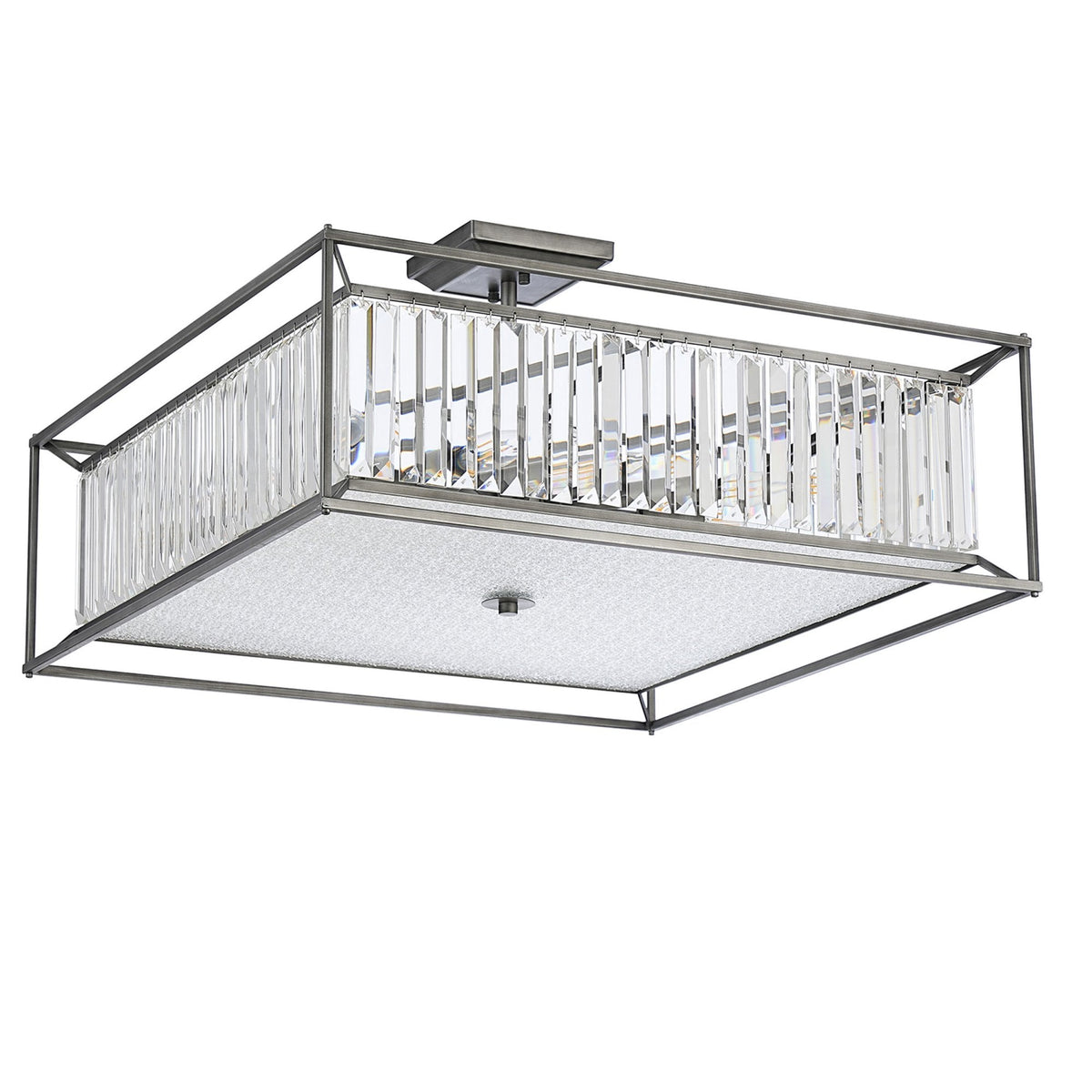 Ashbury Large Pendant or Semi Flush Light in Pewter