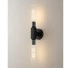 Ashill IP44 2 Lamp Bathroom Wall or Ceiling Light in Satin Black