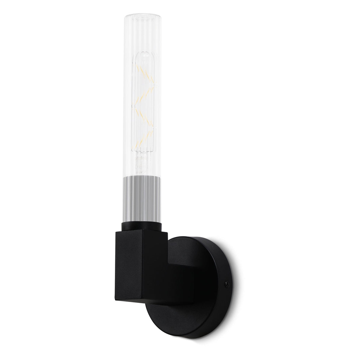 Ashill IP44 Bathroom Wall Light in Satin Black