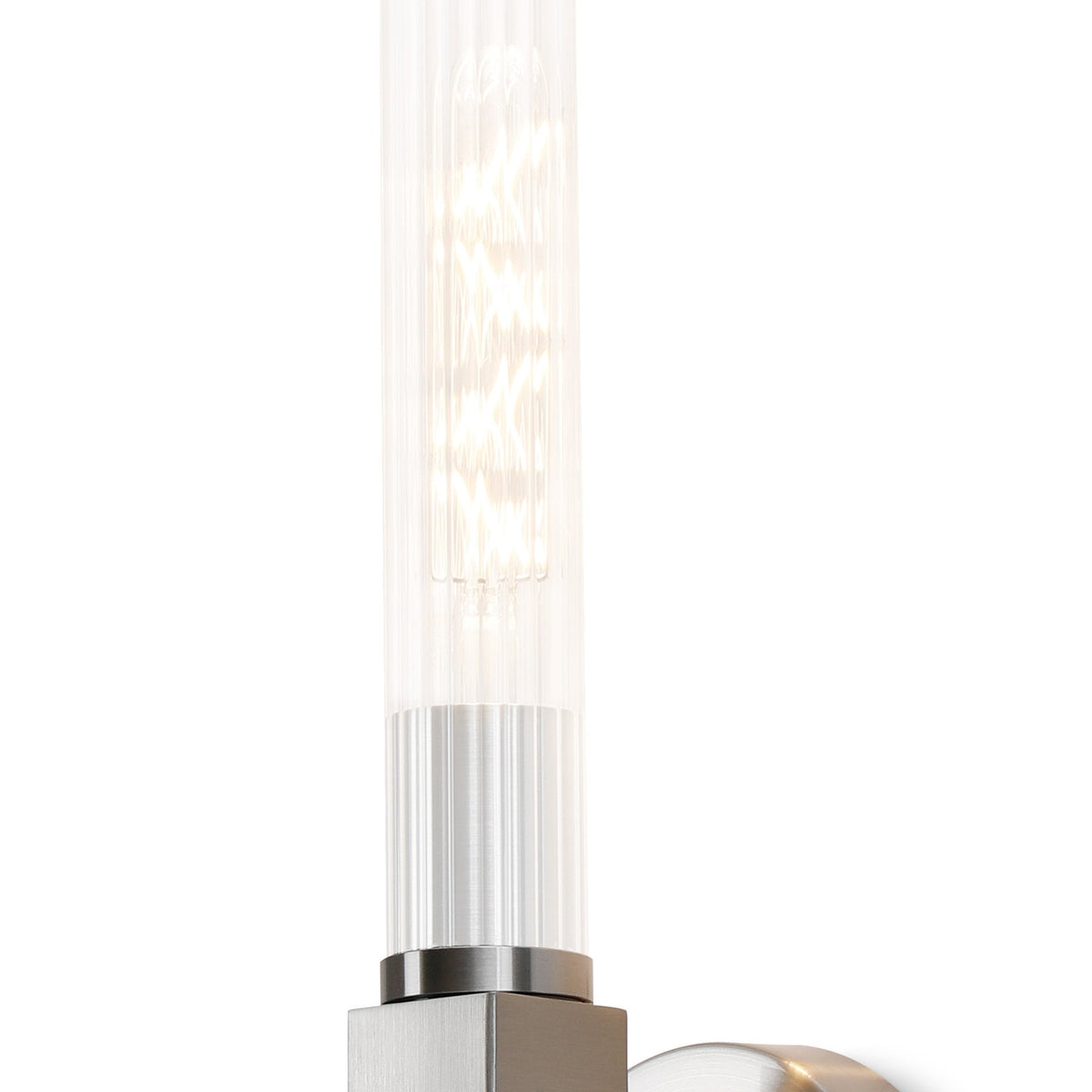 Ashill IP44 Bathroom Wall Light in Satin Nickel
