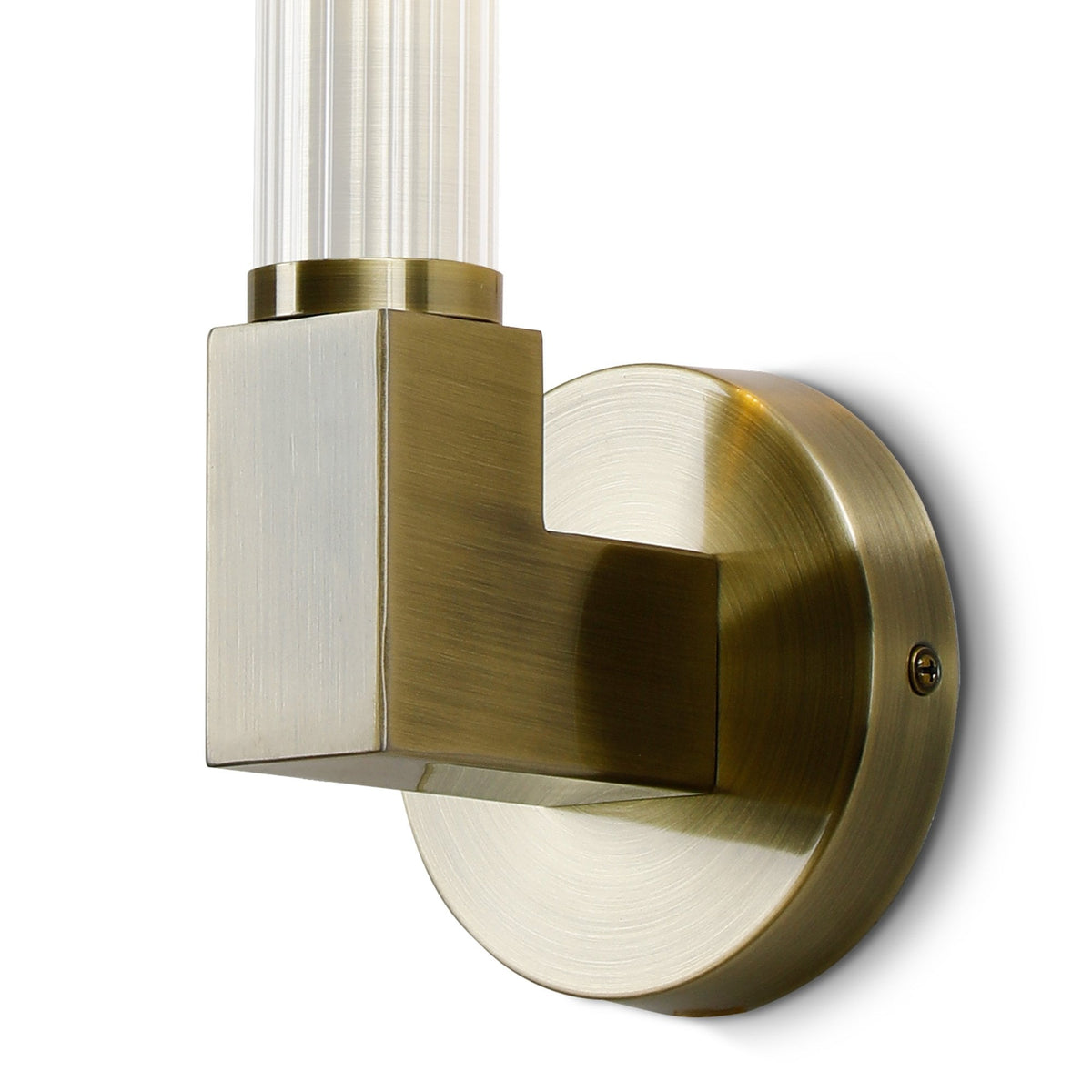 Ashill IP44 Bathroom Wall Light in Antique Brass