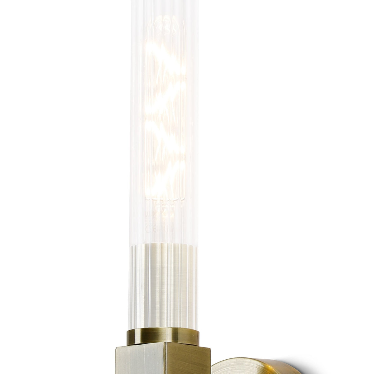 Ashill IP44 Bathroom Wall Light in Antique Brass