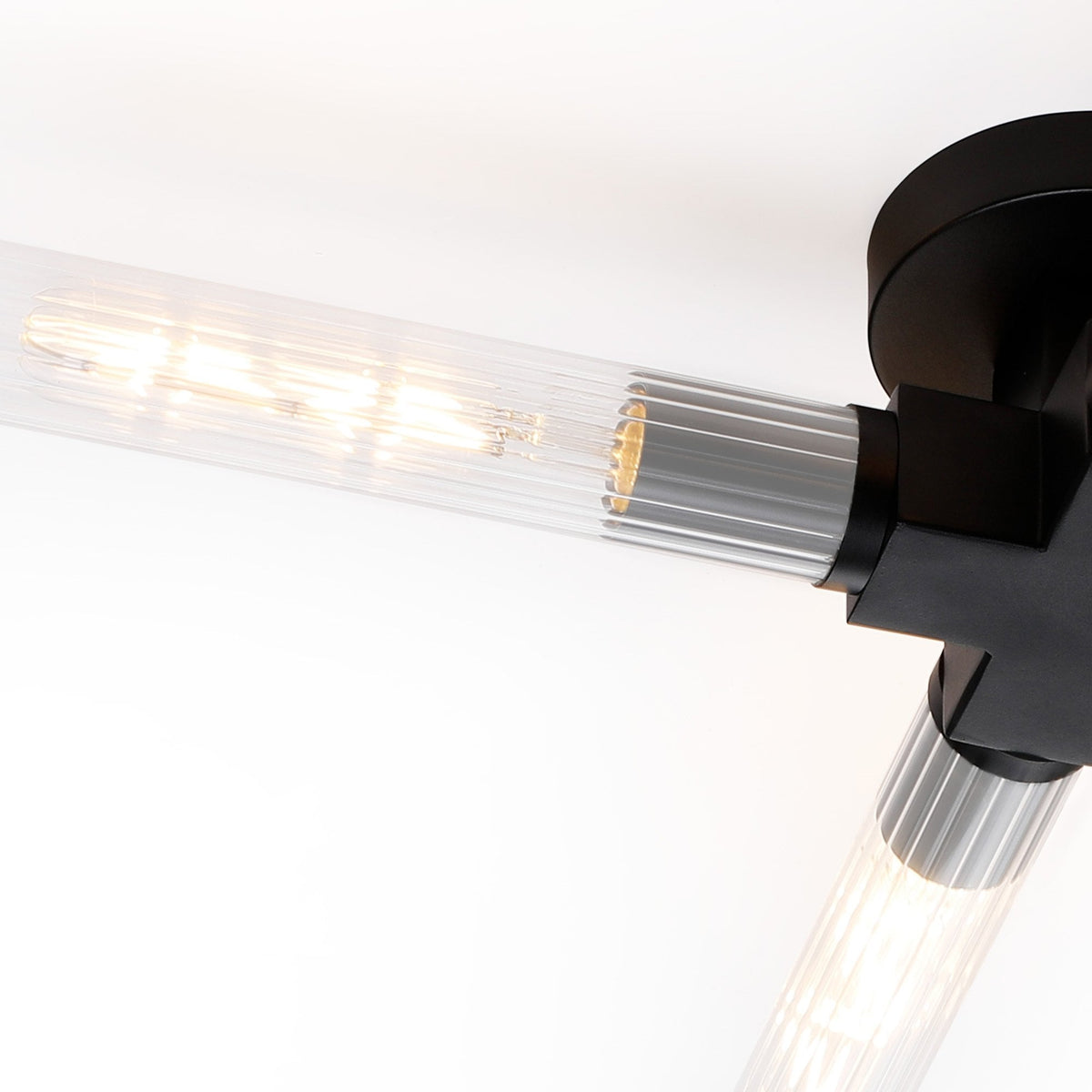 Ashill IP44 4 Lamp Bathroom Ceiling Light in Satin Black