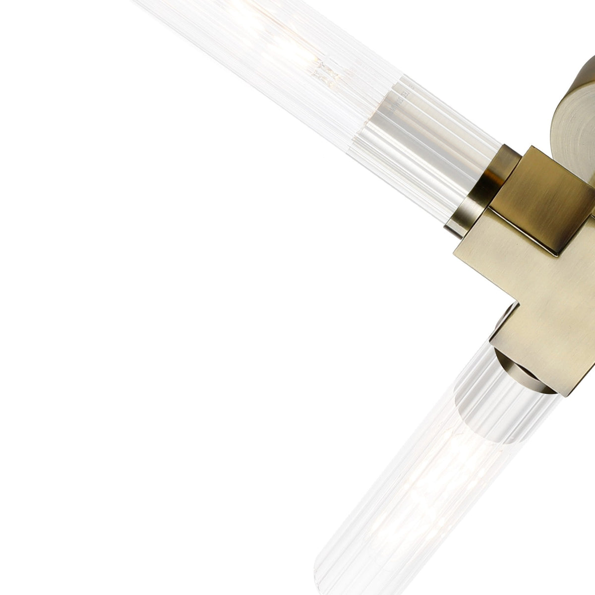 Ashill IP44 4 Lamp Bathroom Ceiling Light in Antique Brass