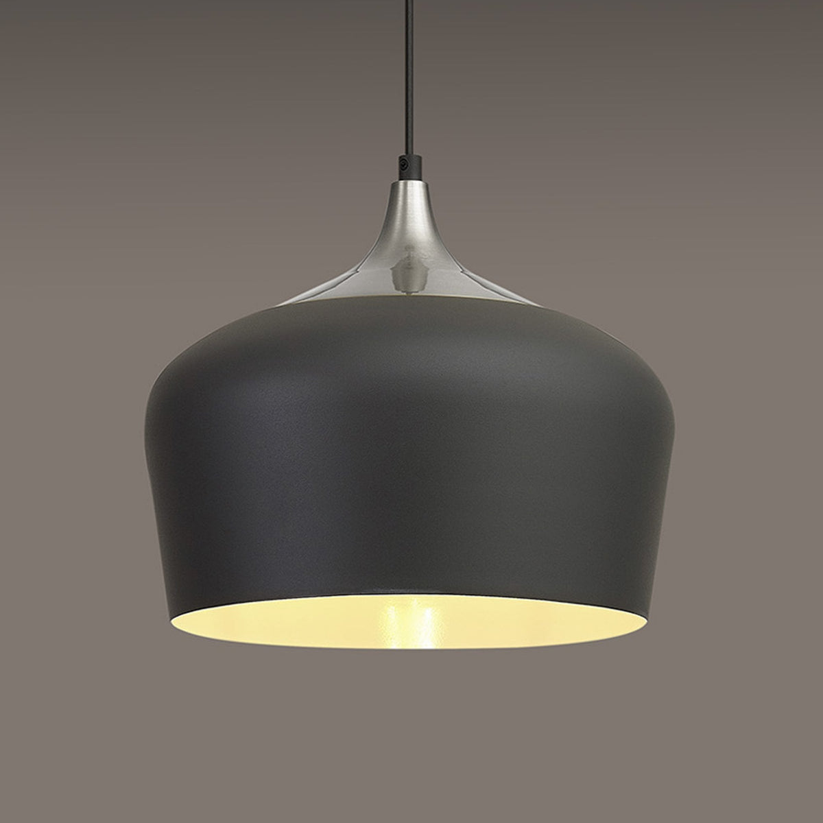 Dartington Pendant in Anthracite with Satin Nickel Detail