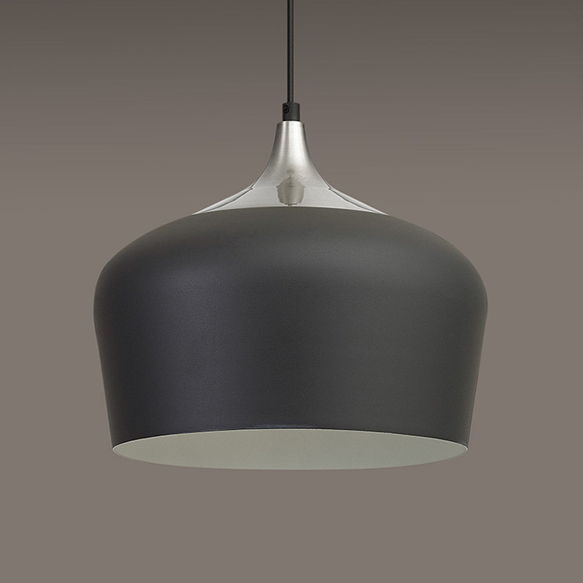Dartington Pendant in Anthracite with Satin Nickel Detail