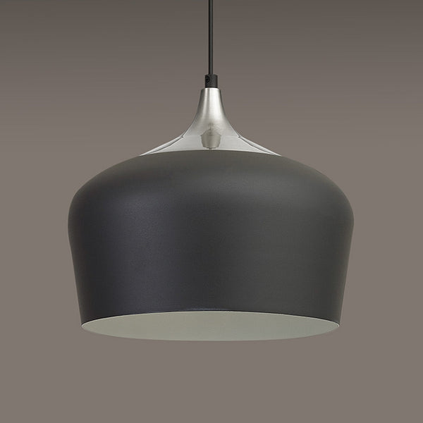 Dartington Pendant in Anthracite with Satin Nickel Detail