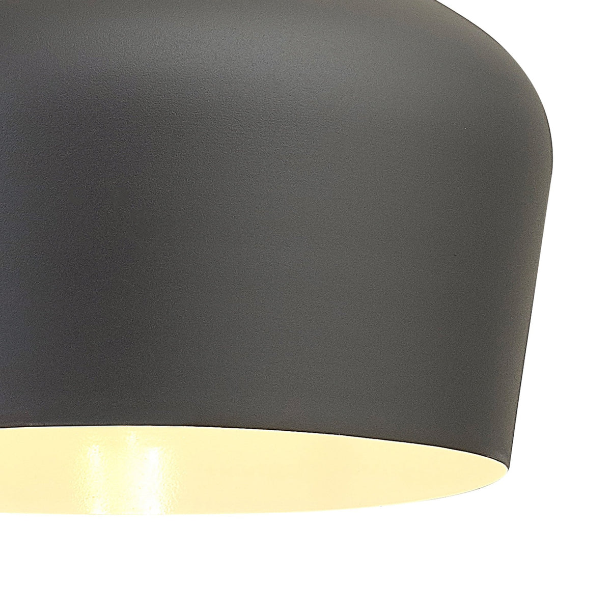 Dartington Pendant in Anthracite with Satin Nickel Detail