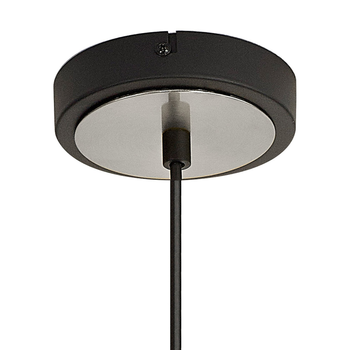 Dartington Pendant in Anthracite with Satin Nickel Detail