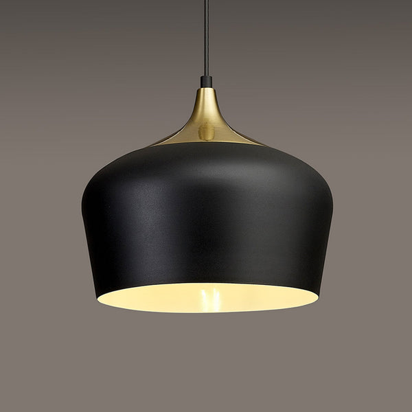 Dartington Pendant in Black with Gold Detail