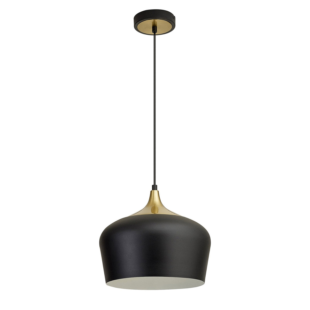 Dartington Pendant in Black with Gold Detail