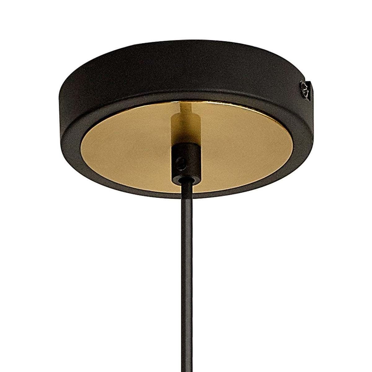 Dartington Pendant in Black with Gold Detail