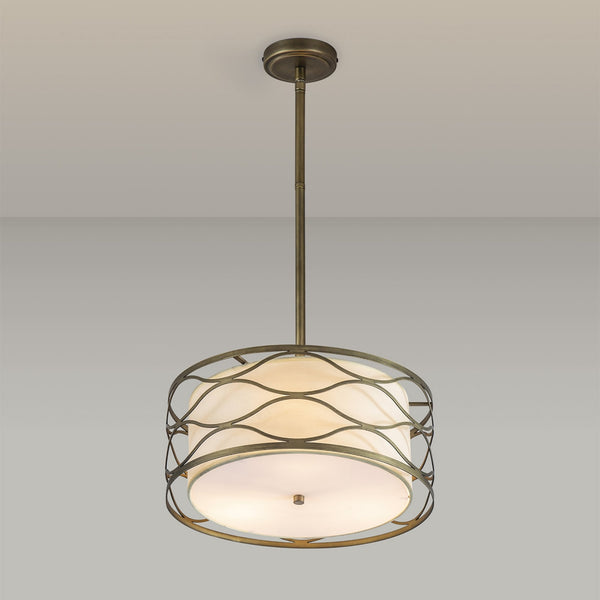 Cotleigh 405mm Pendant Convertible to Semi Flush Light in Aged Gold