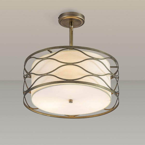 Cotleigh 405mm Pendant Convertible to Semi Flush Light in Aged Gold
