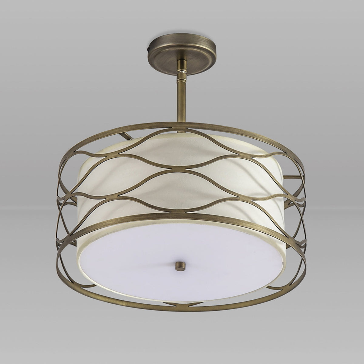 Cotleigh 405mm Pendant Convertible to Semi Flush Light in Aged Gold