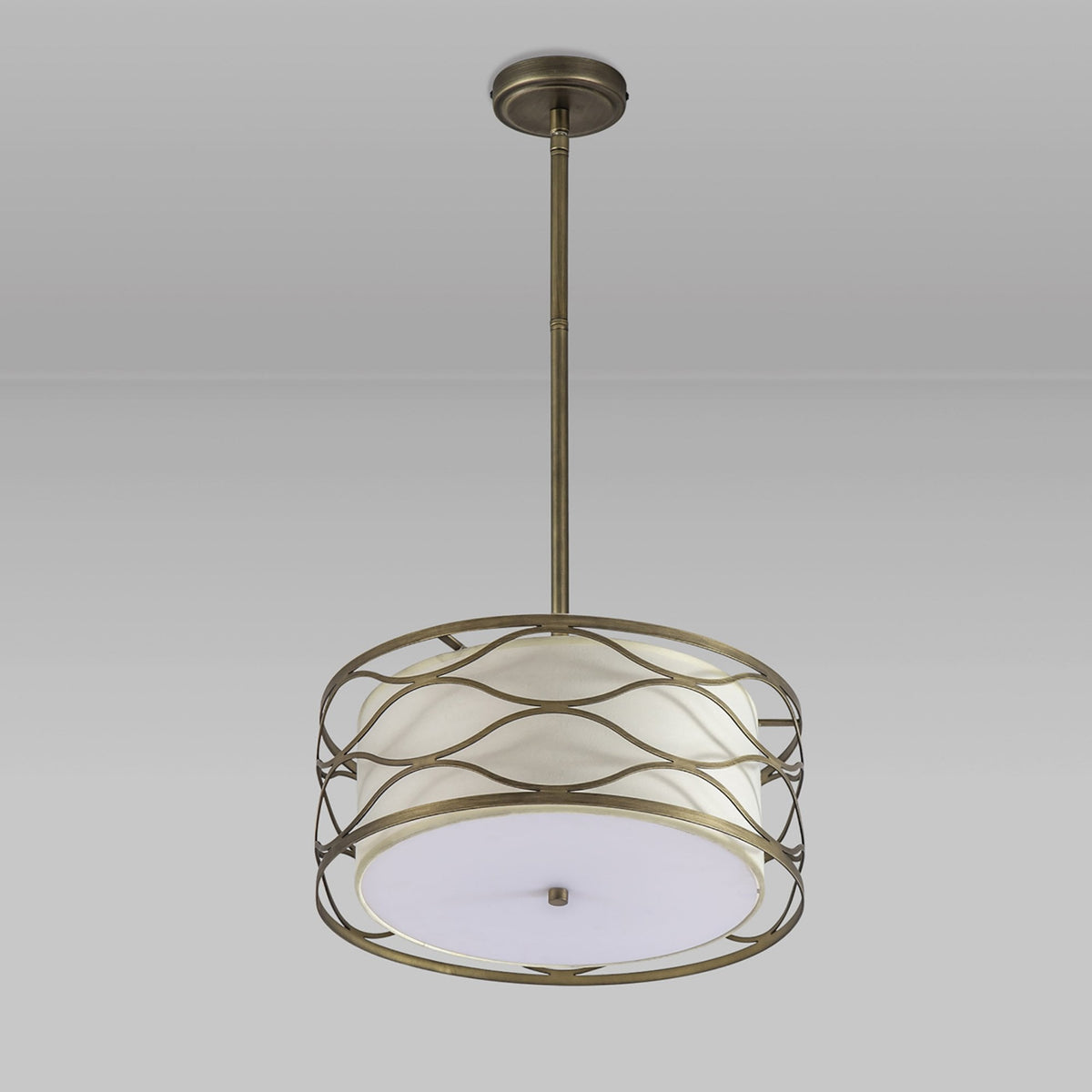 Cotleigh 405mm Pendant Convertible to Semi Flush Light in Aged Gold