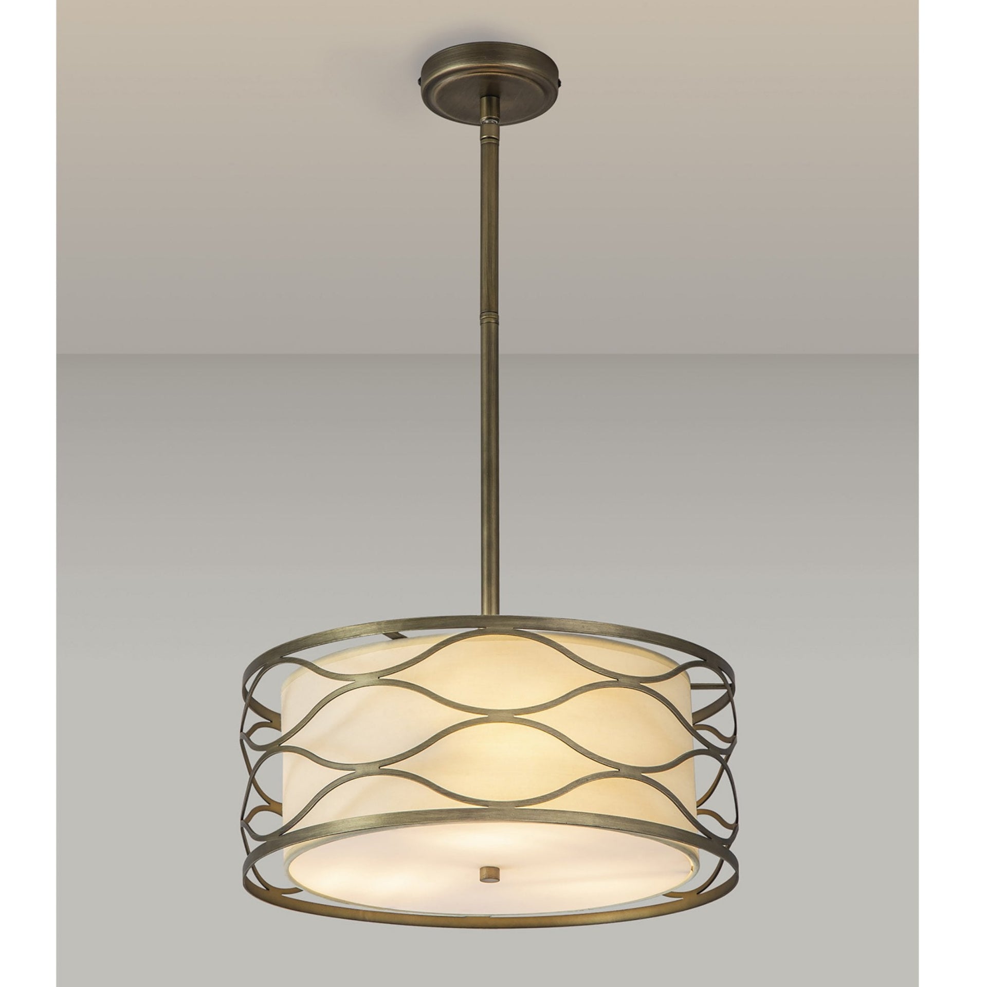 Cotleigh 610mm Pendant Convertible to Semi Flush Light Aged