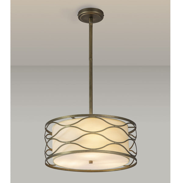 Cotleigh 610mm Pendant Convertible to Semi Flush Light in Aged Gold