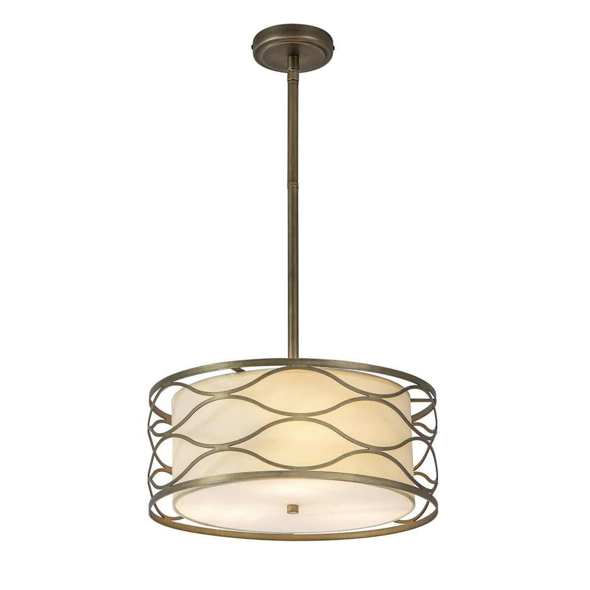 Cotleigh 610mm Pendant Convertible to Semi Flush Light in Aged Gold