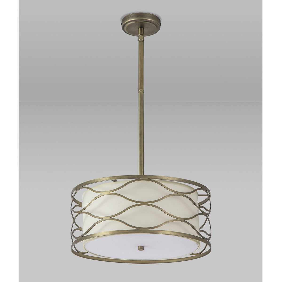 Cotleigh 610mm Pendant Convertible to Semi Flush Light in Aged Gold