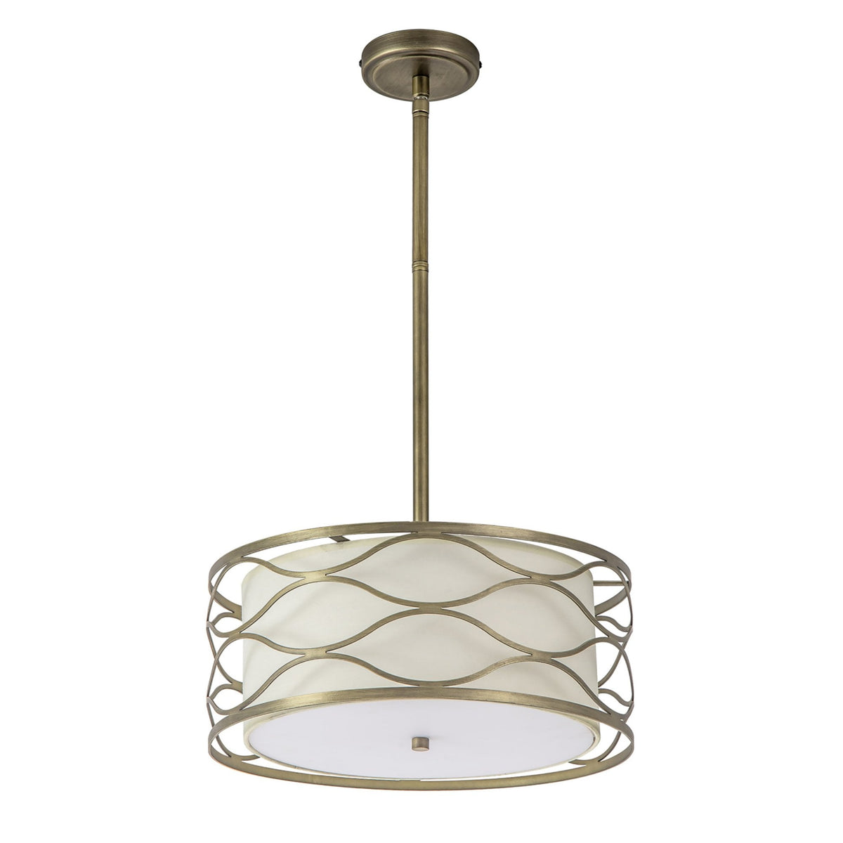 Cotleigh 610mm Pendant Convertible to Semi Flush Light in Aged Gold