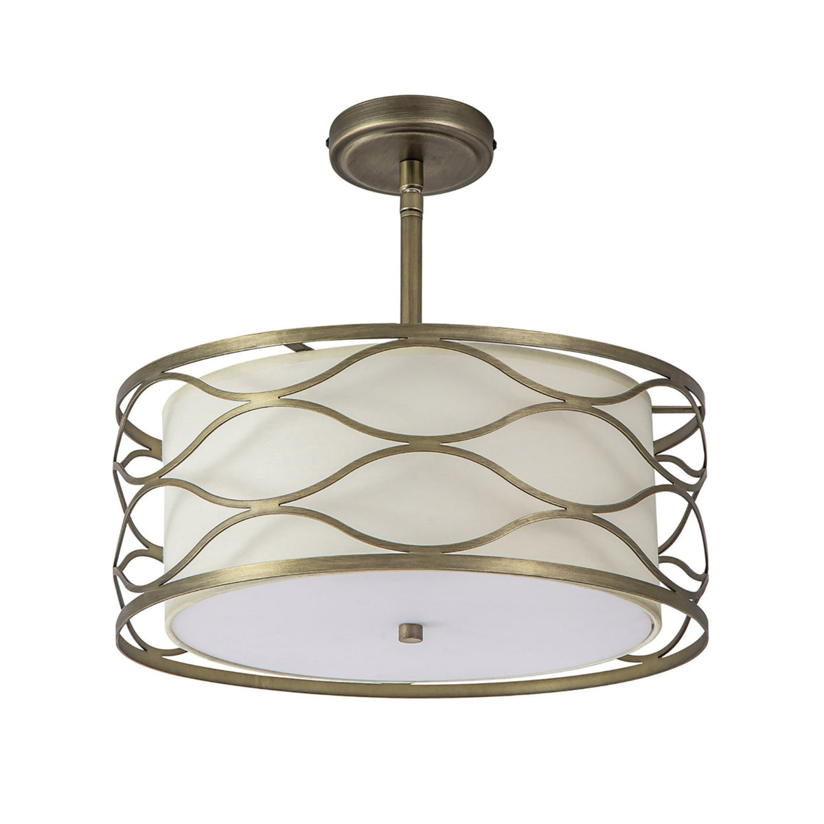 Cotleigh 610mm Pendant Convertible to Semi Flush Light in Aged Gold