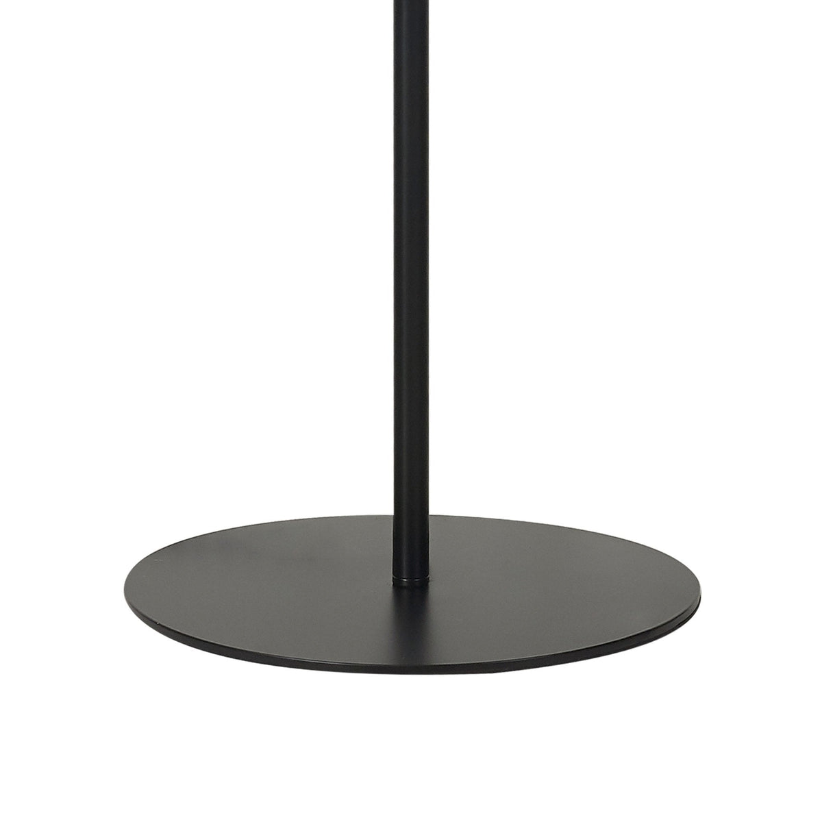 Milton Medium Oval Ball Floor Lamp in Matt Black & Frosted White Shade