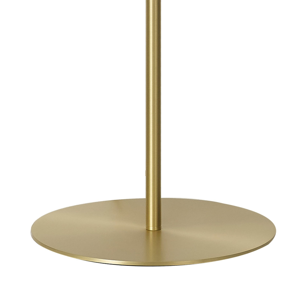 Lumiere Milton Medium Oval Ball Floor Lamp in Satin Gold & Frosted White Shade