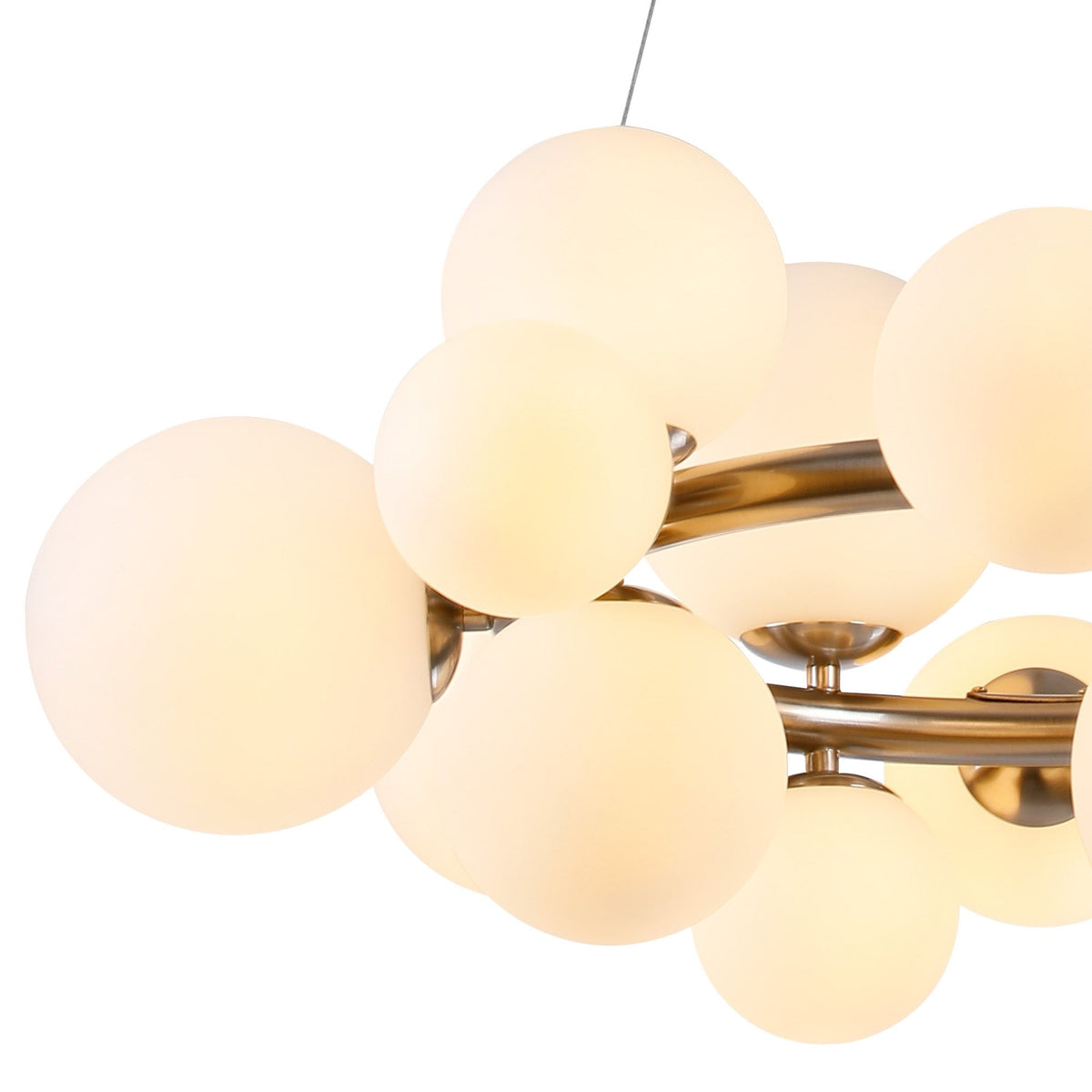 Shute 16lt Circular Pendant in Satin Nickel & Opal Glass