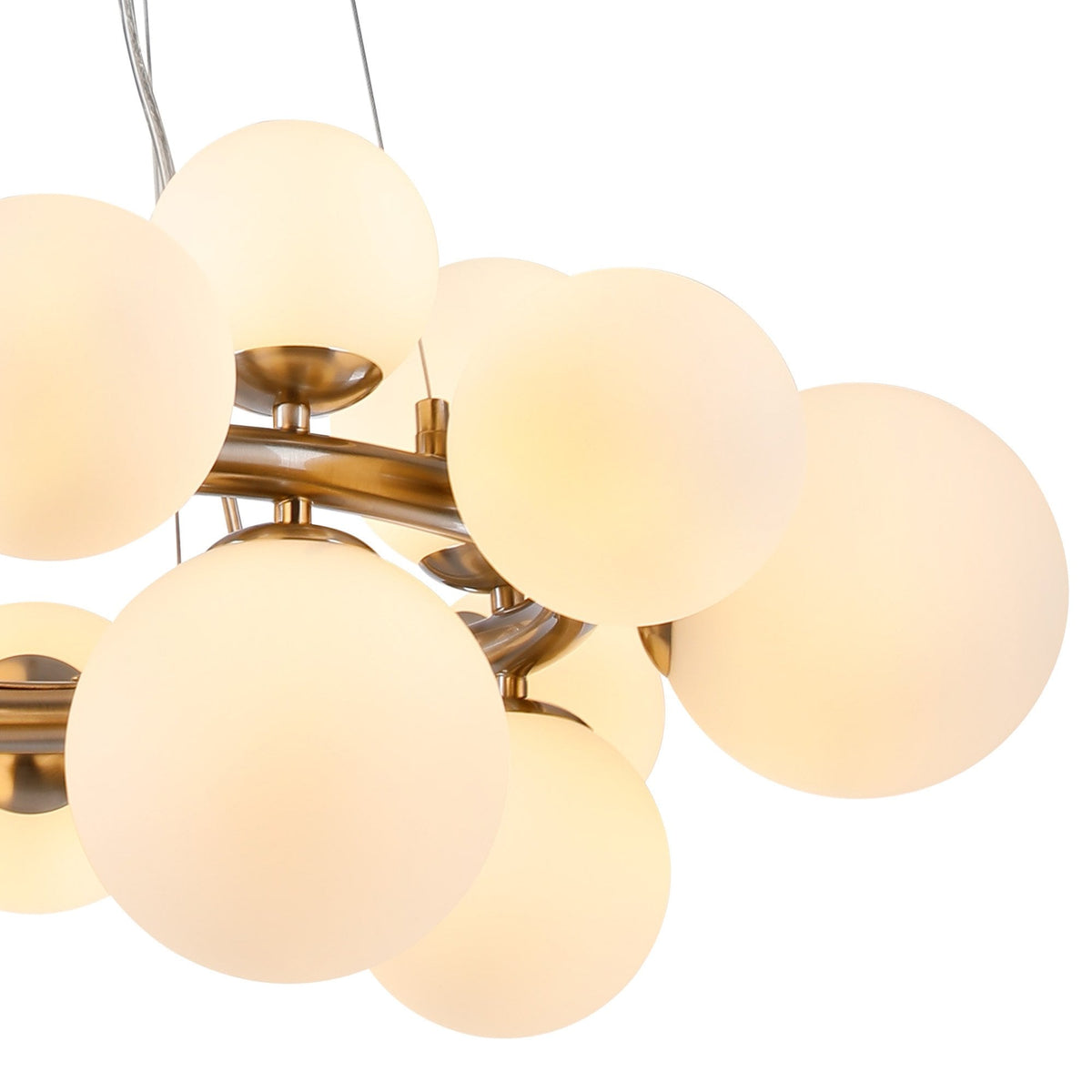 Shute 16lt Circular Pendant in Satin Nickel & Opal Glass