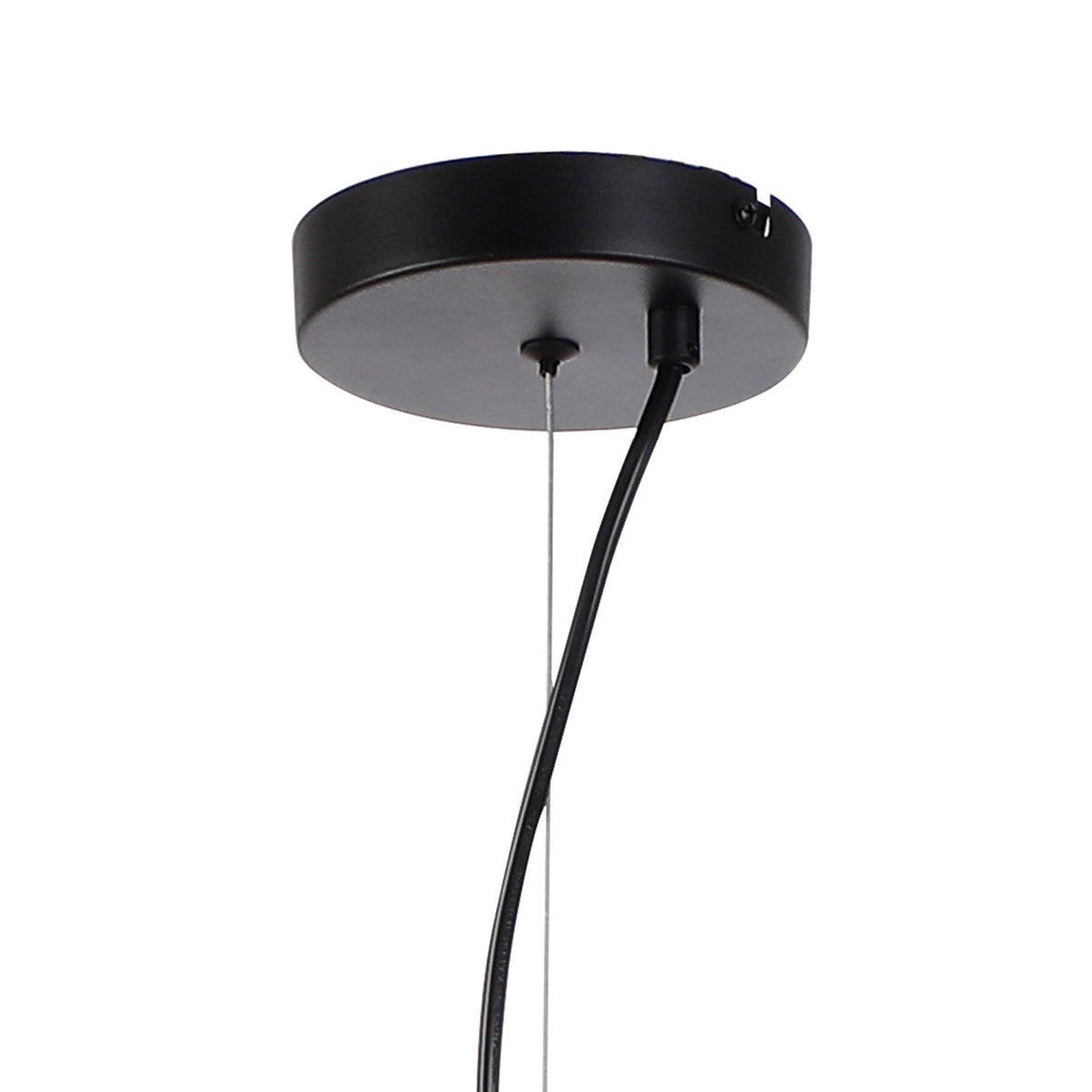 Shute 5lt Pendant in Satin Black & Chrome Plated Glass