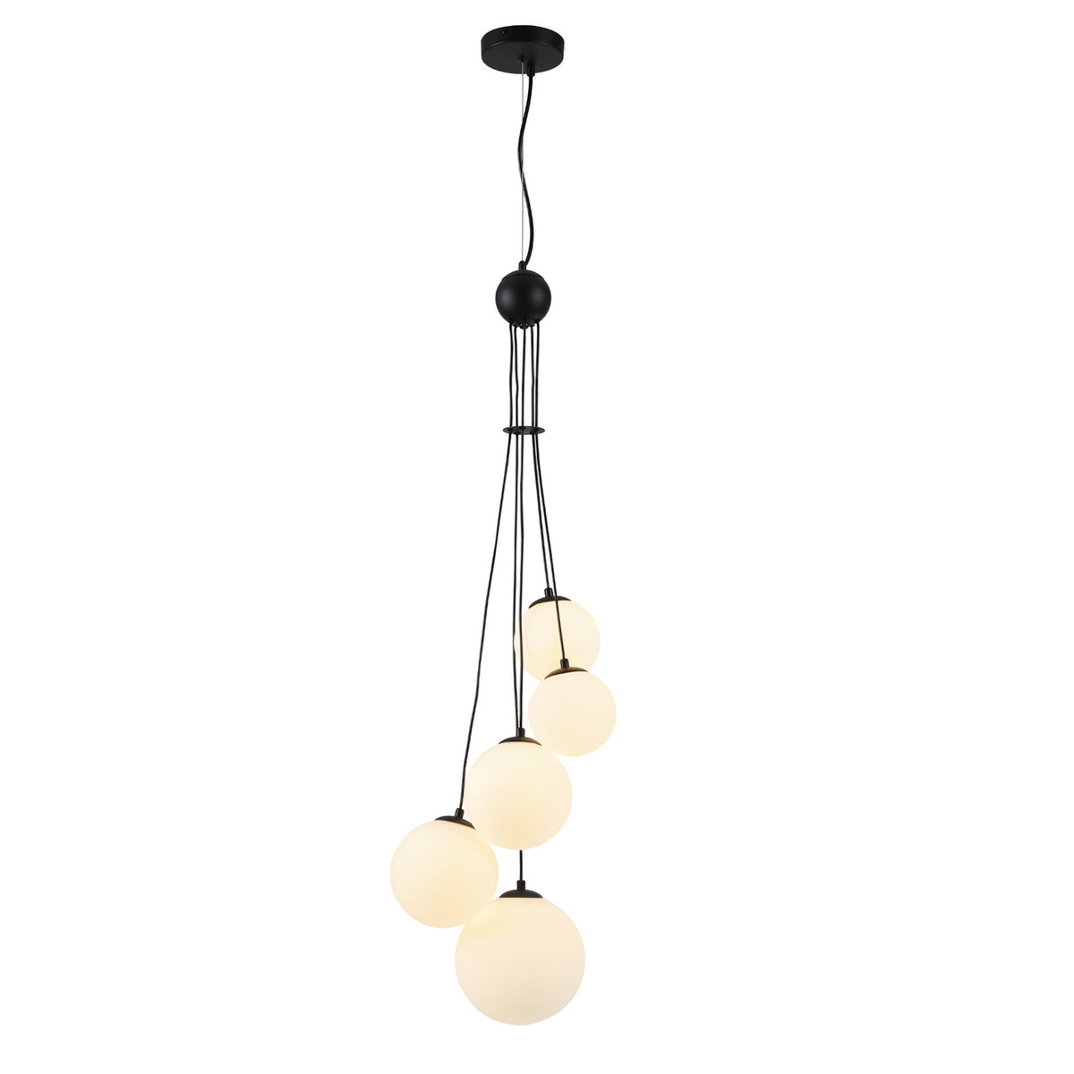 Shute 5lt Pendant Satin & Opal Glass