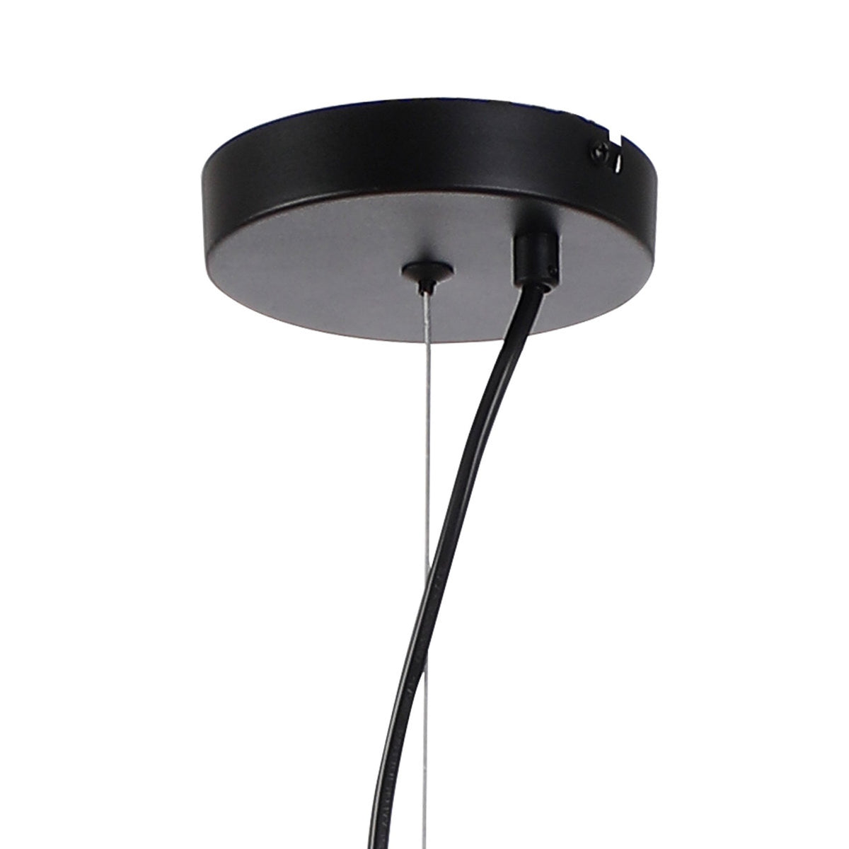 Shute 5lt Pendant in Satin Black & Smoked Plated Glass