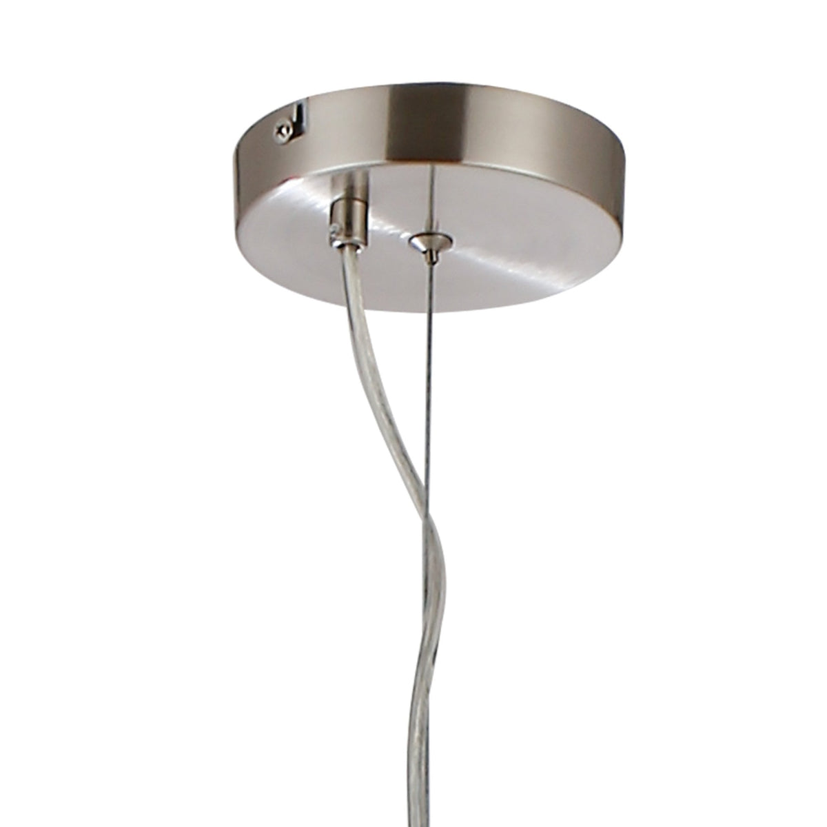 Shute 5lt Pendant in Satin Nickel & Chrome Plated Glass