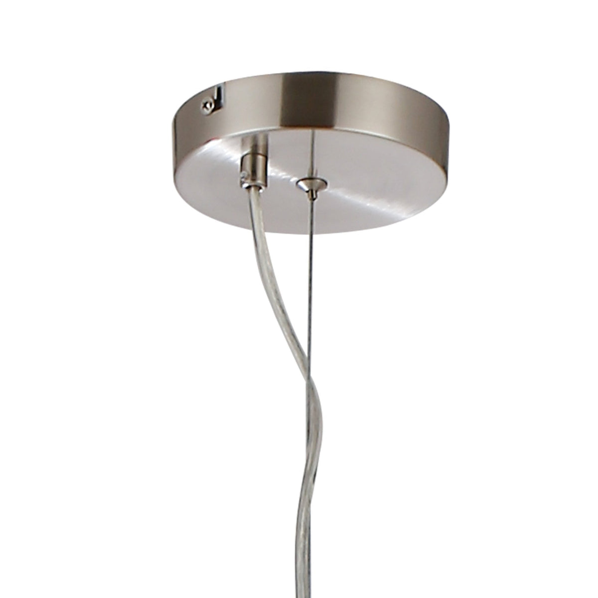 Shute 5lt Pendant in Satin Nickel & Opal Glass