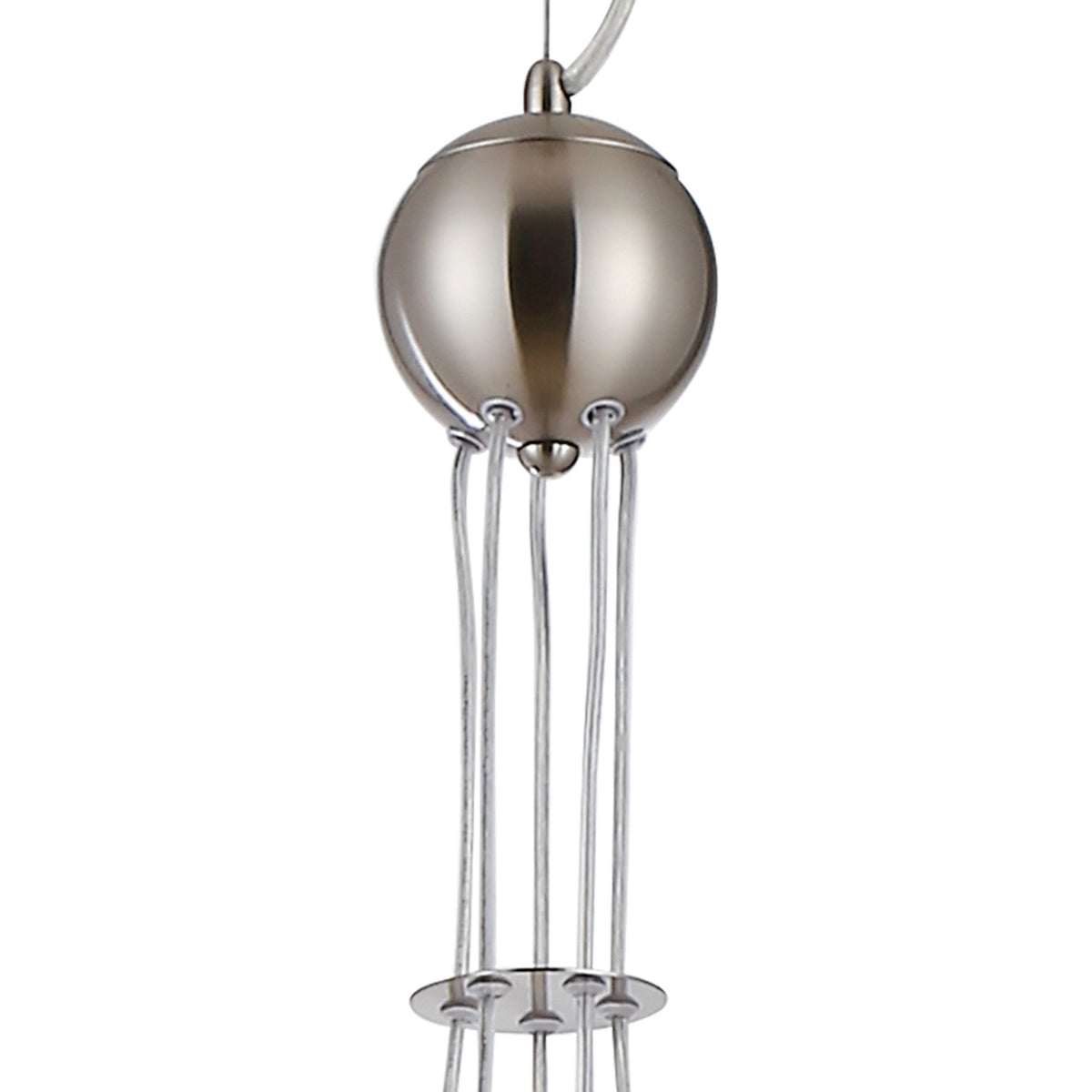 Shute 5lt Pendant in Satin Nickel & Opal Glass