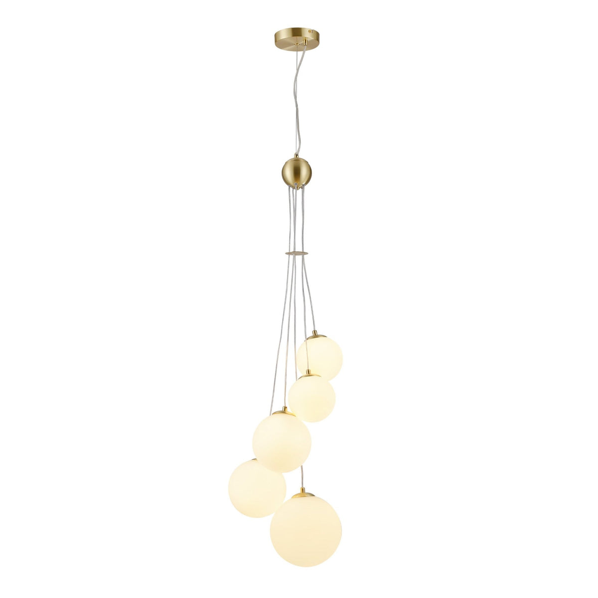 Shute 5lt Pendant Satin & Opal Glass