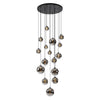 Shute 16lt Pendant in Satin Black & Chrome Plated Glass