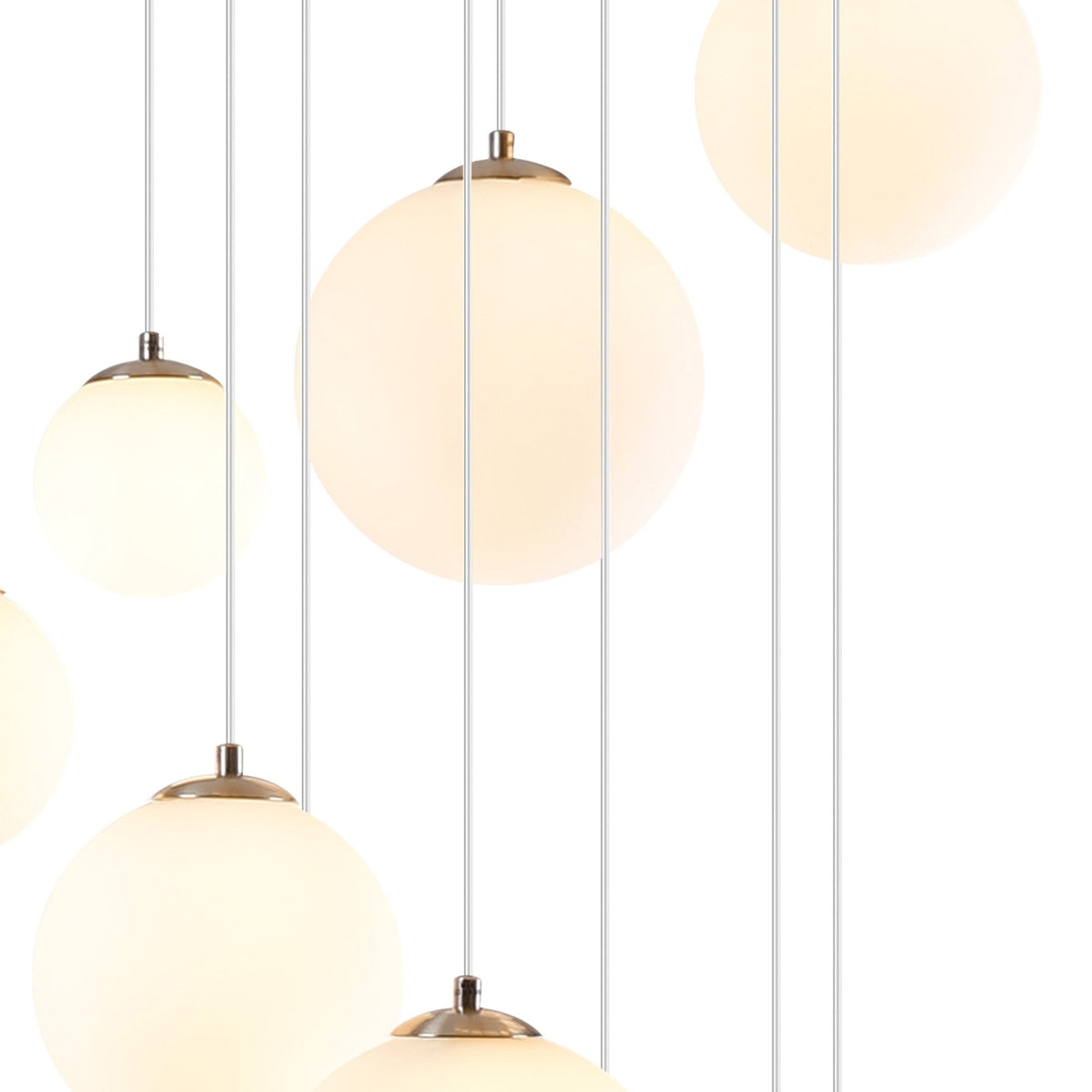 Shute 16lt Pendant in Satin Nickel & Opal Glass