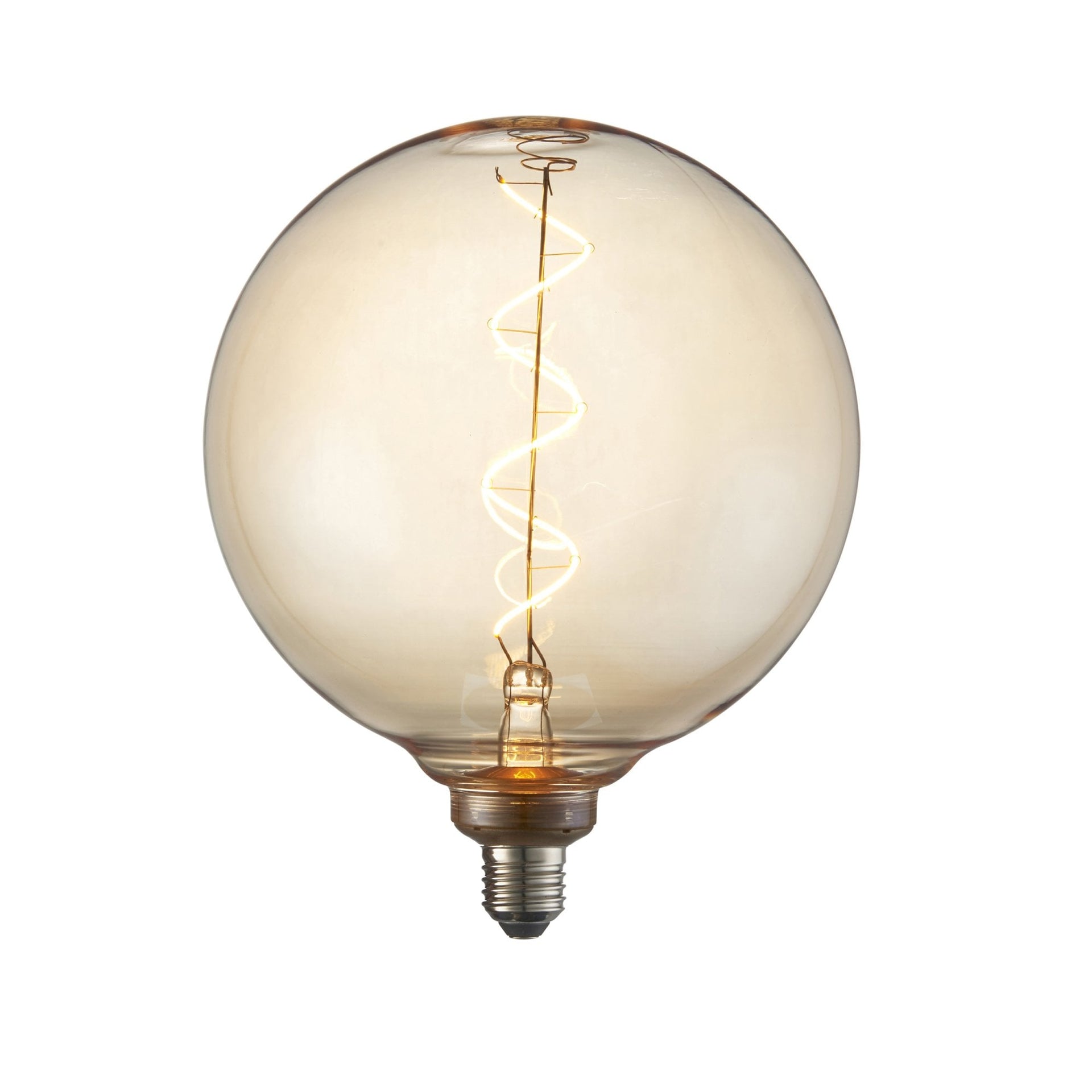 E27 Extra Warm Spiral Filament Amber 200mm LED Globe 4W 320lm 2000K