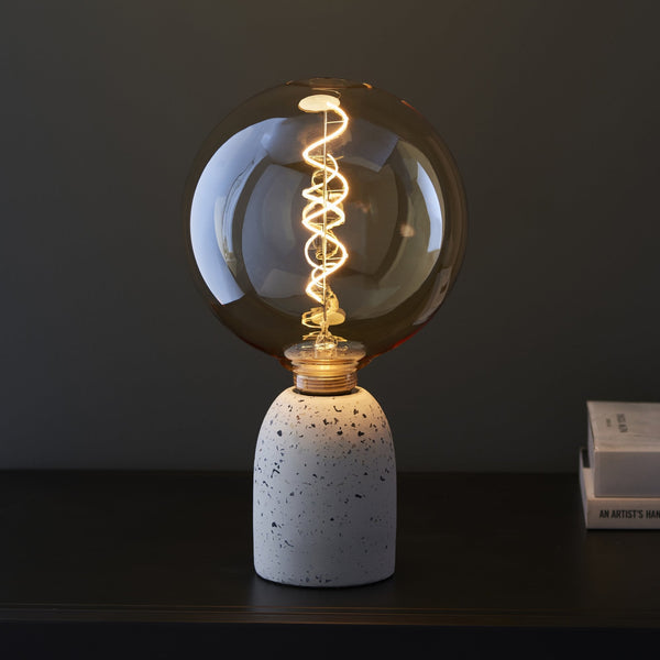 E27 Extra Warm White Spiral Filament Amber 200mm LED Globe 4W 320lm 2000K