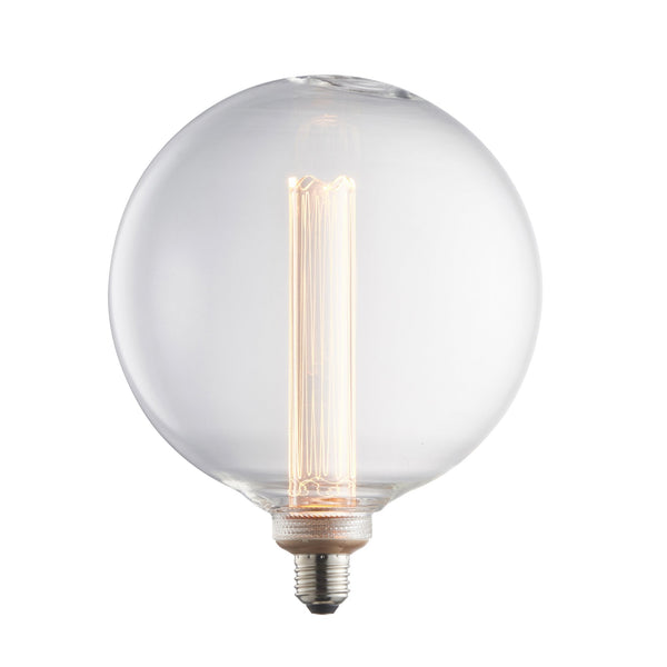 E27 Etched Filament Tube Extra Warm White 200mm LED Globe 2.8W 2000K 120lm