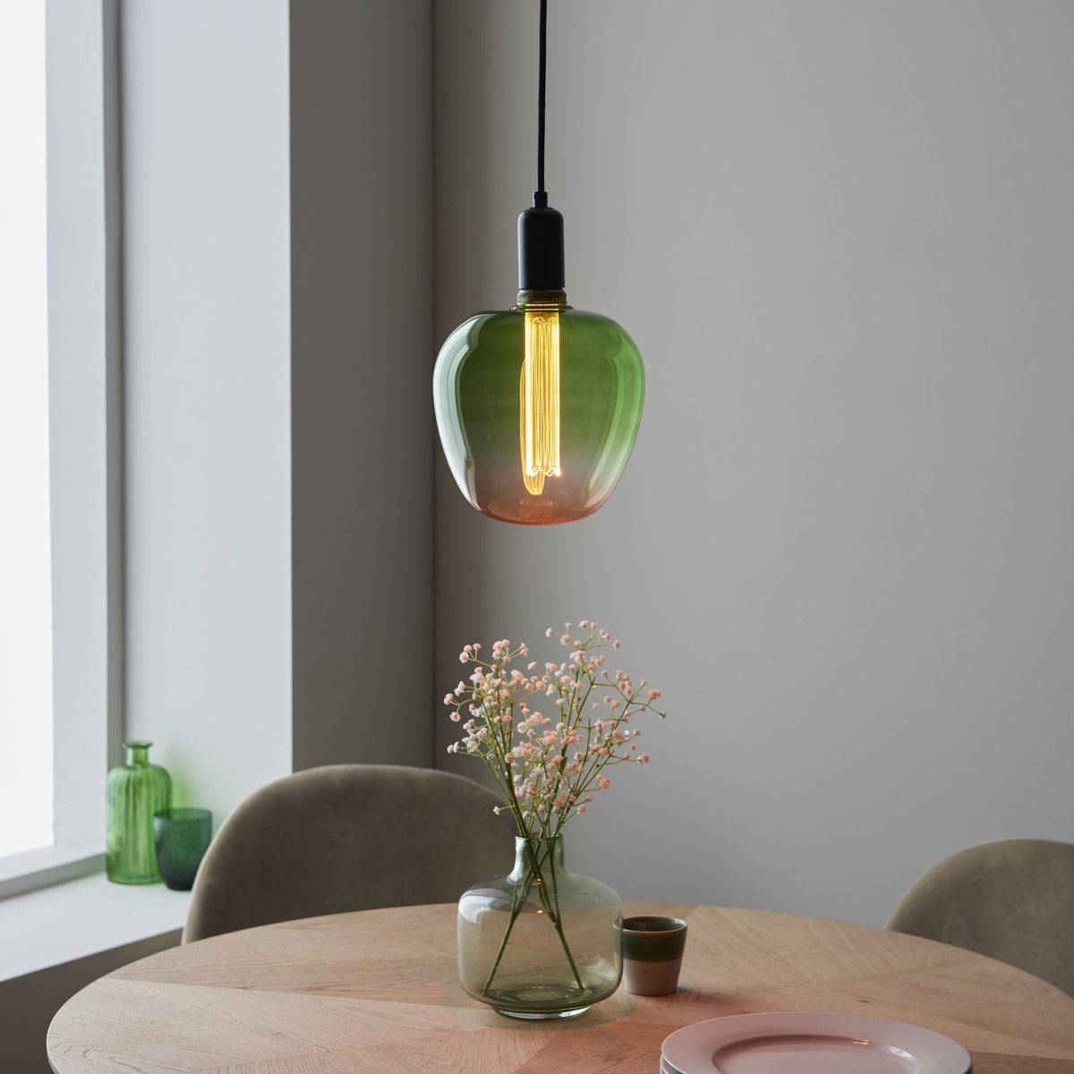 E27 Roves Green & Pink Extra Warm White LED 2.8W 1800K 100lm