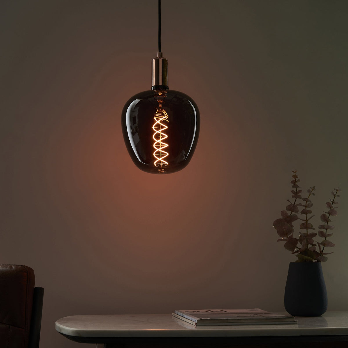 E27 Helix Smoked Extra Warm White LED 4W 1800K 50lm