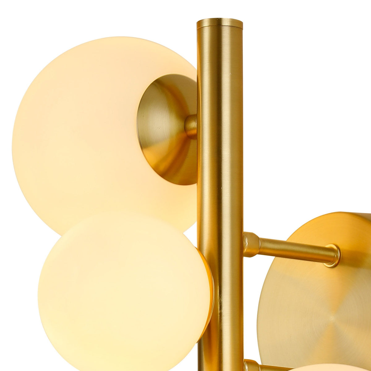 Shute 3lt Wall Light in Satin Gold & Opal Glass