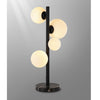 Shute 4lt Table Lamp in Satin Black & Opal Glass