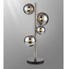 Shute 4lt Table Lamp in Satin Nickel & Chrome Plated Glass